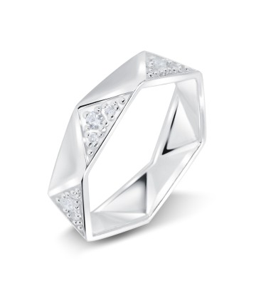 Shining designed with CZ Silver Ring NSR-4034 